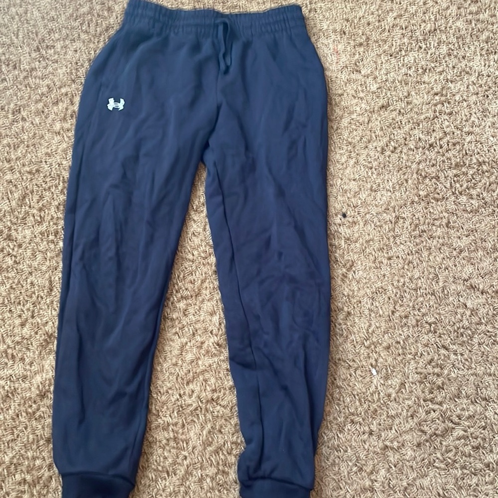 Extra small, black, never worn, under armor sweat pants